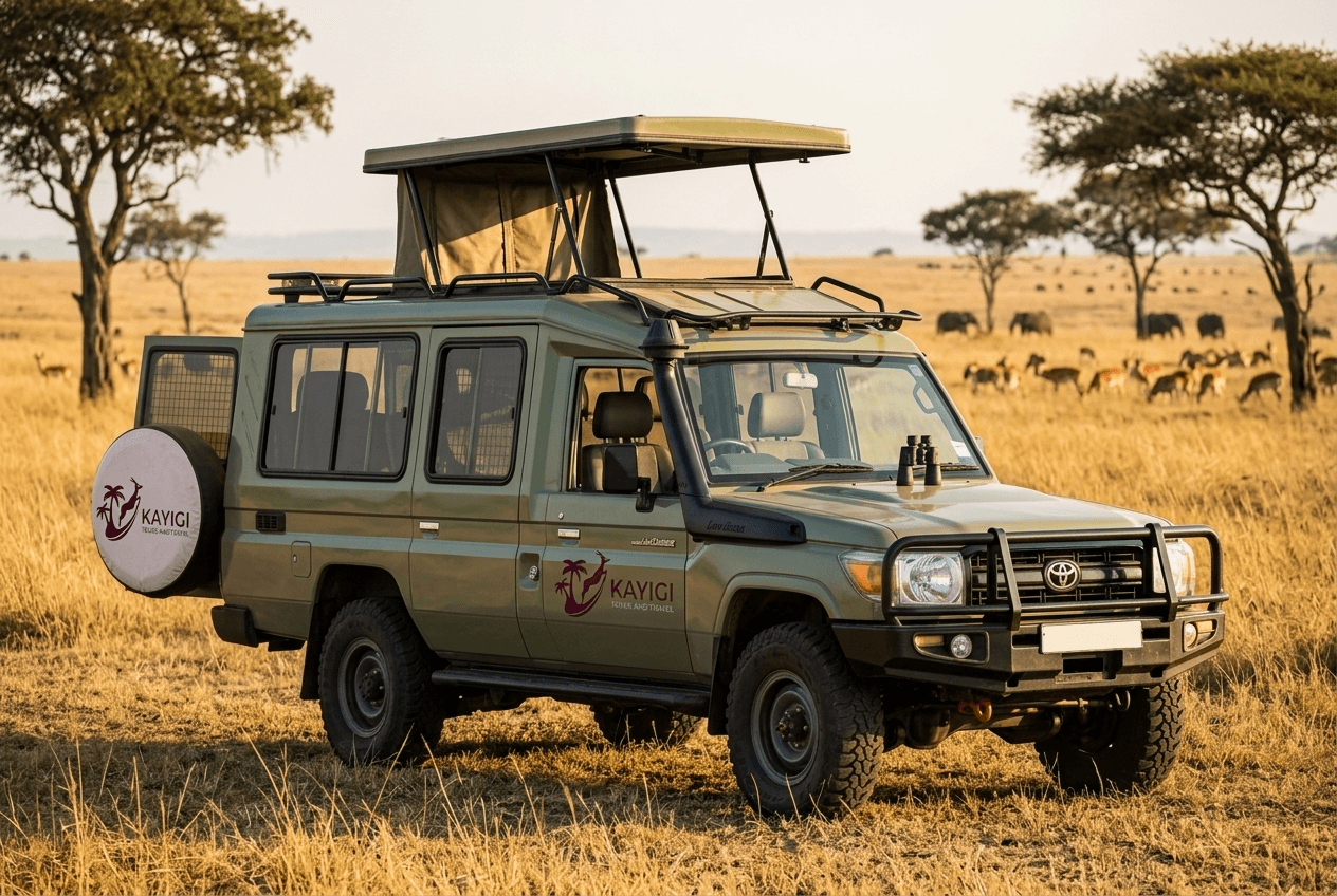 Kayigi Land Cruiser on the Ugandan savanna
